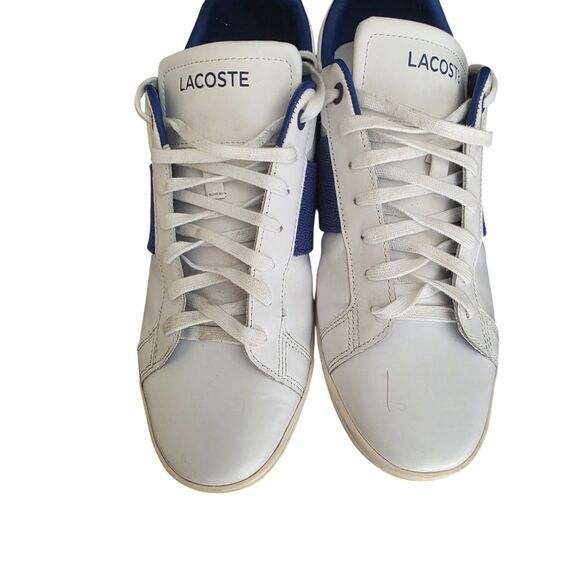 Lacoste Men’s White Blue Casual Sneakers Shoes Size 11 Pre-Owned main image 8